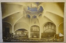 Interior First Baptist Church Warren Ave Brockton MA. 1914 Real Photo Postcard picture