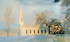 Vintage Glossy Photo Christmas Card Chapel at Wayside Inn, Sudbury, MA  C144 picture