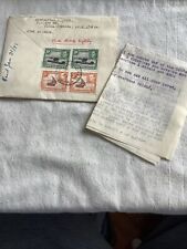 Interesting Vintage Letter From Uganda Africa To Malaga New Jersey Stamp On Back picture