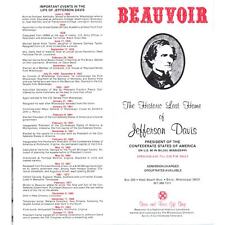 Vintage Beauvoir Historic Last Home Biloxi Mississippi Travel Brochure TF4-B2-2 picture
