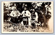 J96/ Native American Indian RPPC Postcard c20 Pawnee Warriors 111 picture