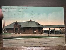 1912 Delaware Hudson Railroad Station Glen Falls NY PC Leighton Valentine Color picture