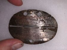 GERMAN MILITARY DOG TAG 2121 ACTION GROUP C OSTFRONT UKRAINE MILITARY EQUIPTMENT picture