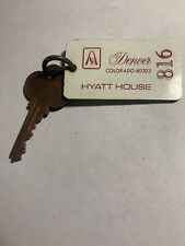 Hyatt House Hotel Motel Room Key Fob & Key Denver Colorado #816 picture