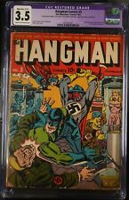 Hangman (1942) #3 CGC VG- 3.5 (Restored) Nazi Bondage Cover MLJ 1942 picture