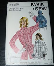 1970s Kwik Sew Pattern #387 Ladies' Ski and Sport Jacket Size 14-16-18 Unopened picture