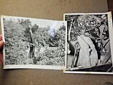 Vintage lot of 2  Aircraft Accident Photos NC 20264 picture