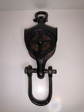 Antique Cast Iron & Wooden Pulley The V.L. Ney Co. Canton Ohio 13” Nice picture