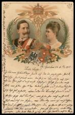 Germany 1901 Kaiser Wilhelm II and Wife Jubilee Patriotic Card 79803 picture