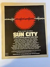 Vtg 1985 Ad Sun City Artists United Against Apartheid Springsteen, Little Steven picture