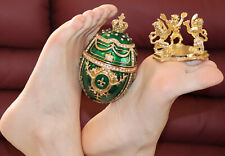 Faberge Pure Gold decor Fabergé egg Wedding gift for  couple Swarovski Faberge picture