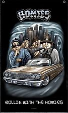 David Gonzales Art Chicano  Lowrider Homies Rollin With The Homies Banner picture