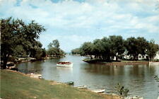 Postcard, Vermilion River, Great Lakes, small boat harbor, South Shore Postcard picture