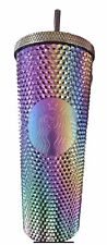 Starbucks Oil Slick Rainbow Studded Cold Cup Tumbler Fall 2023 , 24oz picture