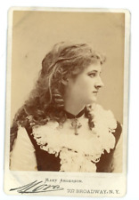 Vintage Cabinet Card Mary Anderson theatre actress. Mora Photo picture