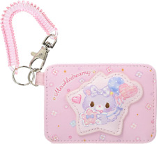 JAPAN Sanrio Mewkle Dreamy Heart Pink Leather ID Pass Case Coin Key Pouch Purse picture