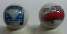 Very Nice Set of 2 Volkswagen Bus Glass Marbles picture