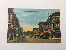 West Third Street Sterling Illinois IL Postcard picture