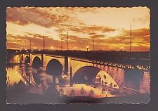 London Bridge Sunset Lake Havasu City Arizona Unposted Vintage Postcard picture