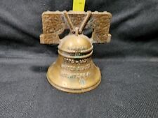 Vintage Brass USA Bicentennial Liberty Bell  Penny Bank  picture