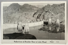 RPPC Reflections of Boulder Dam in Lake Mead, Vintage Frasher's Photo Postcard picture
