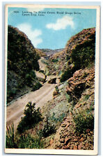 1929 Looking UP Priest Canon Royal Gorge Drive Canon City CO Postcard picture
