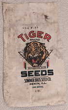 Rare two-sided, two-seed companies (Funk’s and Tiger Brand), seed sack bag picture