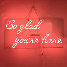 So Glad You're Here Neon Sign Light Party Room Wall Hanging Nightlight 24