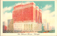 Vintage C. 1930's The Palmer House Hotel Chicago Artist Rendering IL Postcard picture