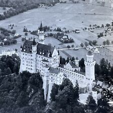 Antique 1920s Neuschwanstein Castle Bavaria Germany Stereoview Photo Card V2897 picture