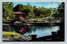 Liliuokalani Park Hilo Hawaii Pavilion Bridge Half Moon Postcard picture
