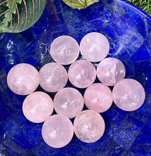 Wholesale Lot 12 PCs Natural Rose Quartz Spheres Crystal Ball Healing picture