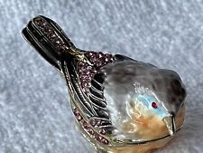 Ciel Collectables Sparrow Bird Trinket Box. Hand Made with Swarovski Crystals  picture