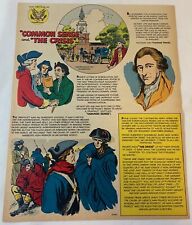 1963 cartoon page ~ THOMAS PAINE Common Sense and The Crisis picture