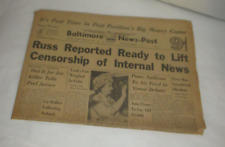 Baltimore News Post Newspaper March 11, 1961 picture
