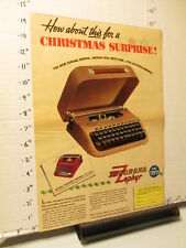 newspaper ad 1938 CORONA Zephyr typewriter Christmas Speedline NYSN  picture