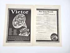 2 Page Set Victor Records Advertisement Ads Scribner's Magazine Artist Diagram picture