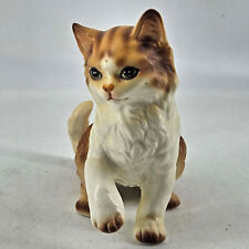 Vintage Lefton Exclusives Japan Tabby Cat Figurine Porcelain Matte Finish H2942 picture