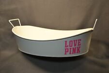 LOVE PINK Victoria's Secret White Oval Tin Store Display 16