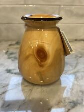 ASPEN ART WOOD VASE Handcrafted COLORADO ASPEN WOOD~ Signed w tags picture