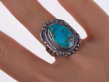sz6 c1940's  Navajo Sterling and turquoise ring picture