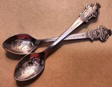Lot Of 2 Bucherer Of Switzerland Rolex Demitasse Spoons Souvenir Spoons picture
