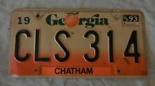 License Plate Vintage Georgia Chatham County CLS 314 picture
