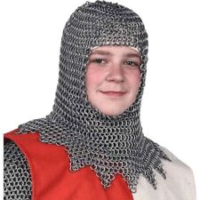Aluminium Butted Chainmail Coif / Hood For Men's Reenactment Purpose picture