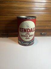 VINTAGE Empty 5-QUART~ KENDALL-  Bradford ~ THE 2000 MILE MOTOR OIL CAN~ NO TOP picture
