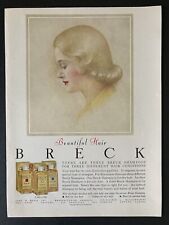 1959 Breck Shampoos for Beautiful Hair Women Profile Color Vintage Print Ad picture