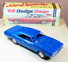 1968 Dodge Charger Blue MPC 1/25 Scale Dealer Promo Model Car + Box Mopar picture