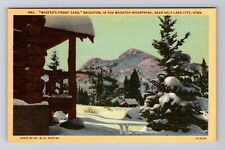 Brighton, UT-Utah, Winters Front Yard Wasatch Mountains , Vintage Postcard picture