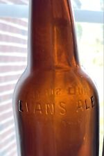 Antique Glass Bottle Beer Dark Amber Evans Ale Hudson N.Y. Pre-Prohibition picture