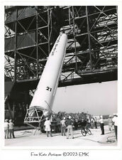 NASA Photo Delta 1st Stage erected on Pad 17 - 1963 - Original - Not a reprint picture